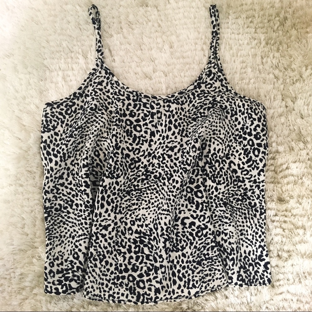 ✨Nordstrom Black and White Cheetah Print Tank✨